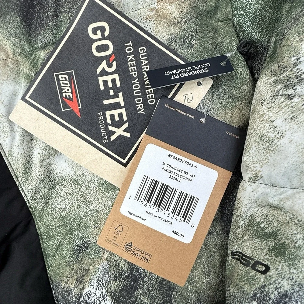 The North Face Men's Corefire 550-Down Gore Tex Windstopper Hooded Jacket SMALL